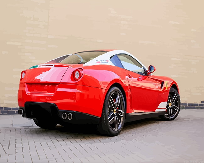 Red Cool Car New Painting By Numberss.png