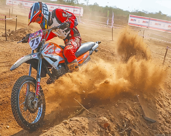 Red Dirt Bike New Painting By Numberss.png