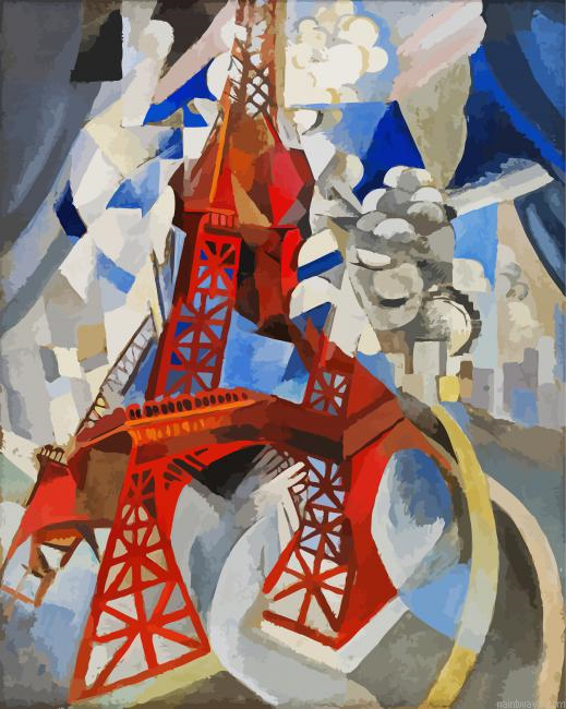 Red Eiffel Tower Painting By Numberss.png