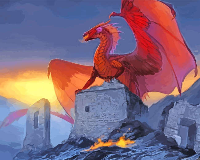 Red Fire Dragon Painting By Numberss.png