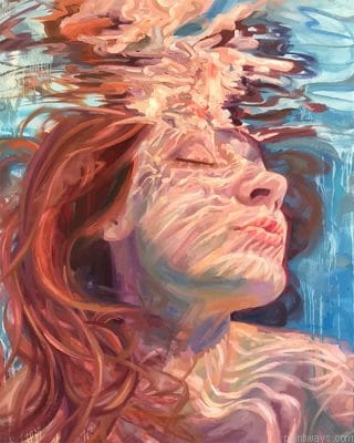 Red Head Woman In The Water New Painting By Numberss.png