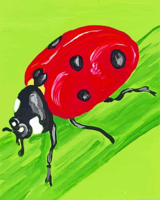 Red Ladybug Art Painting By Numberss.png