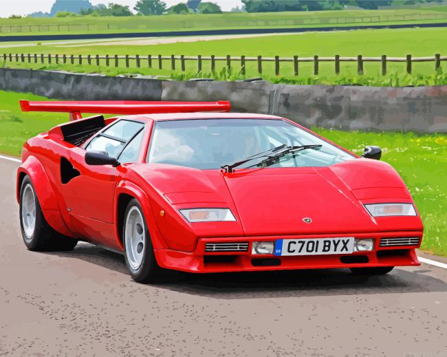 Red Lamborghini Countach Painting By Numberss.png