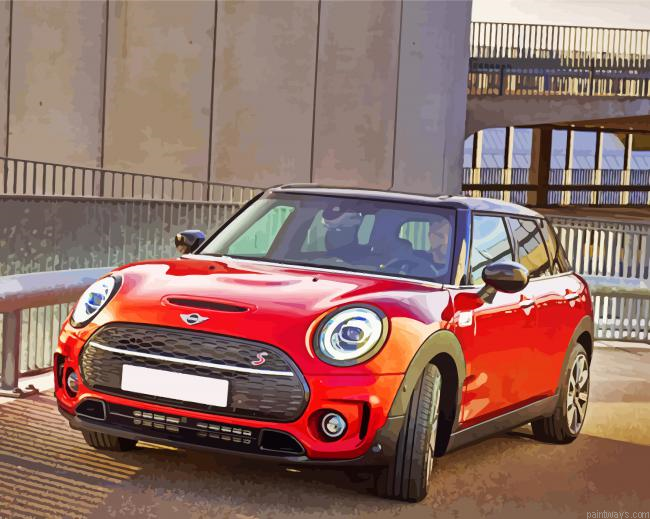 Red Mini Cooper Car Painting By Numberss.png