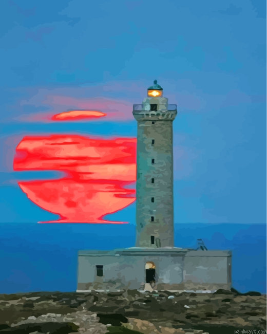 Red Moon Lighthouse Painting By Numbers.png