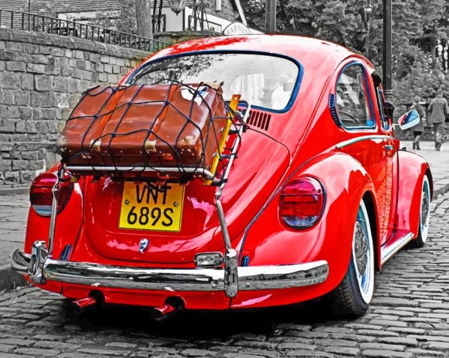 Red Old Car Painting By Numberss.png