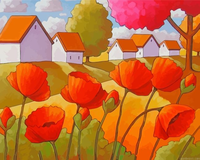 Red Poppies Painting By Numbers.png