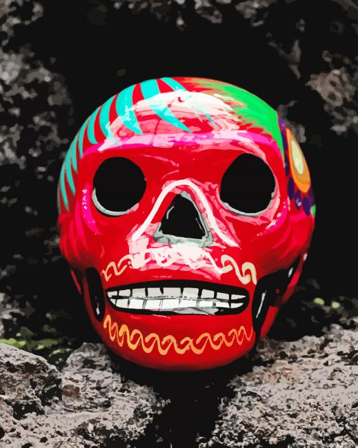 Red Skull Design New Painting By Numberss.png