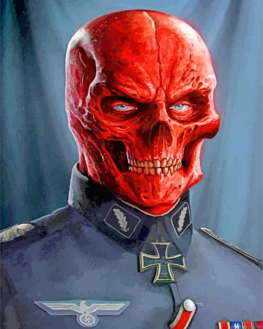 Red Skull Marvel Painting By Numberss.png