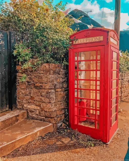 Red Telephone Box New Painting By Numberss.png