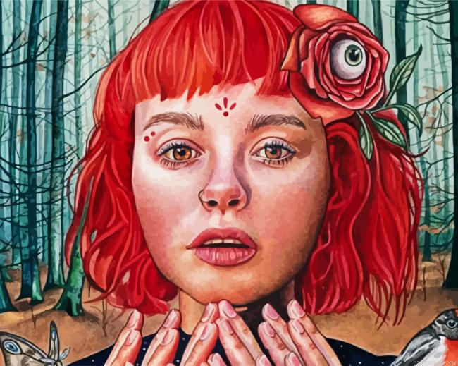 Redhead Girl Painting By Numberss.png