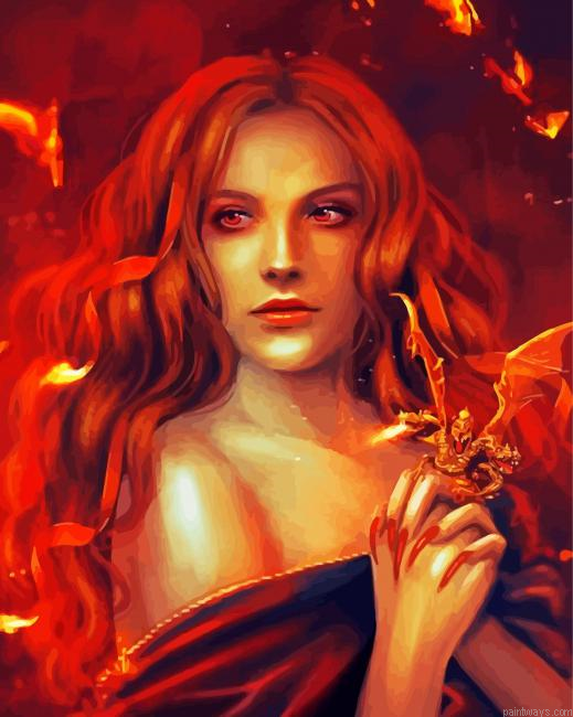 Redhead Witch Painting By Numberss.png