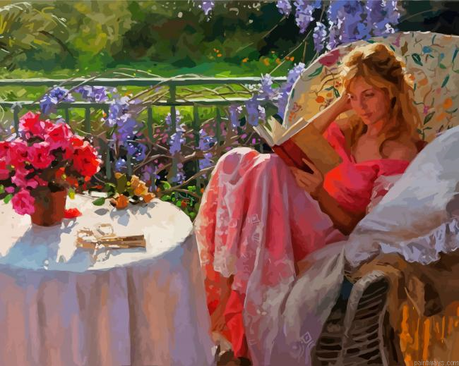 Relaxing In Garden Painting By Numberss.png