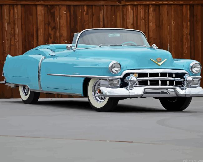 Retro Cadillac Car Painting By Numberss.png