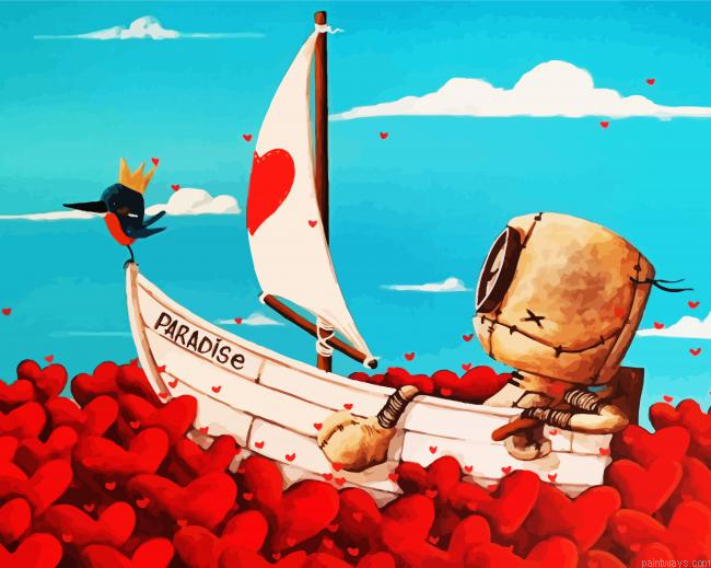 Robot And Bird Painting By Numberss.png