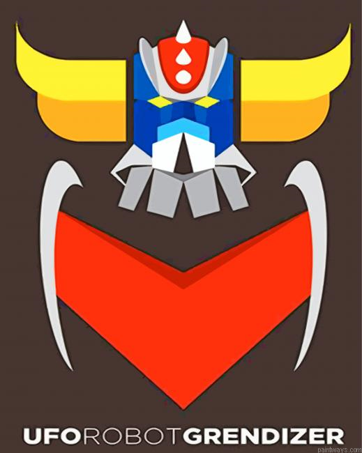 Robot Goldrake Logo Painting By Numberss.png