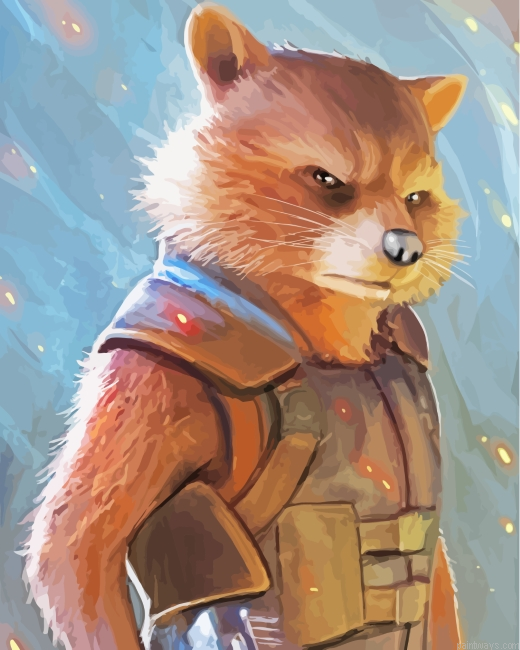 Rocket Raccoon Painting By Numberss.png