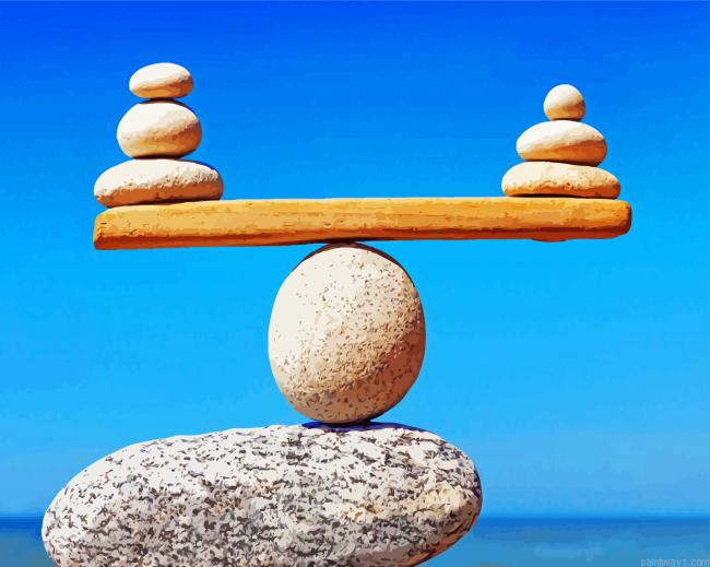 Rocks Balanced At The Beach Painting By Numberss.png