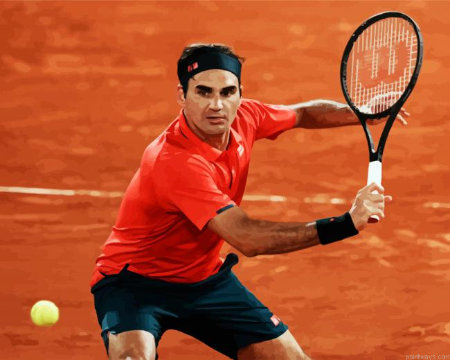 Roger Federer Player Painting By Numberss.png