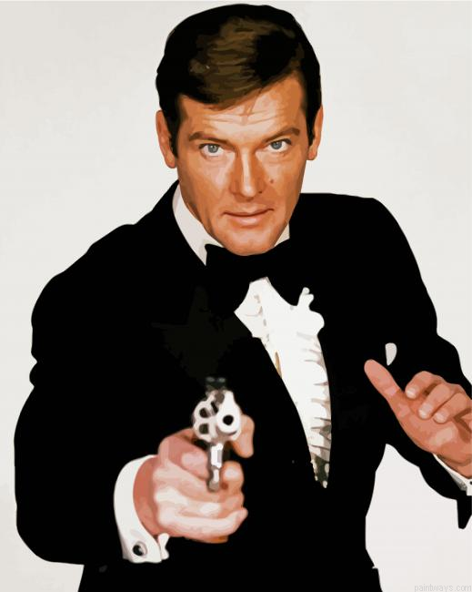 Roger Moore Actor Painting By Numberss.png