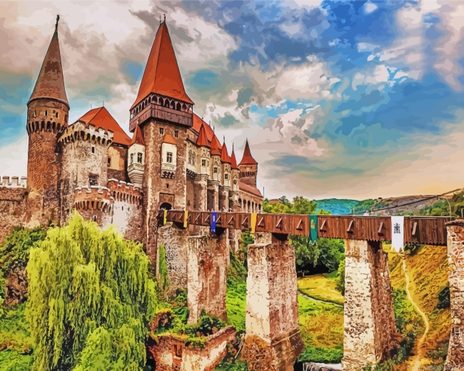 Romania Hunyad Castle Painting By Numbers.png