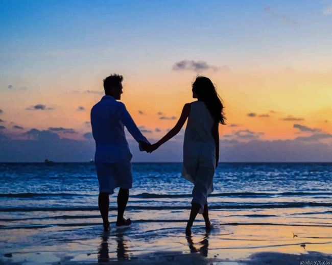 Romantic Beach Moment Beaches Painting By Numberss.png
