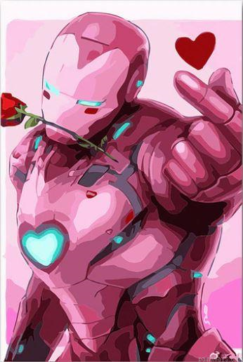 Romantic Iron Man Painting By Numbers.png