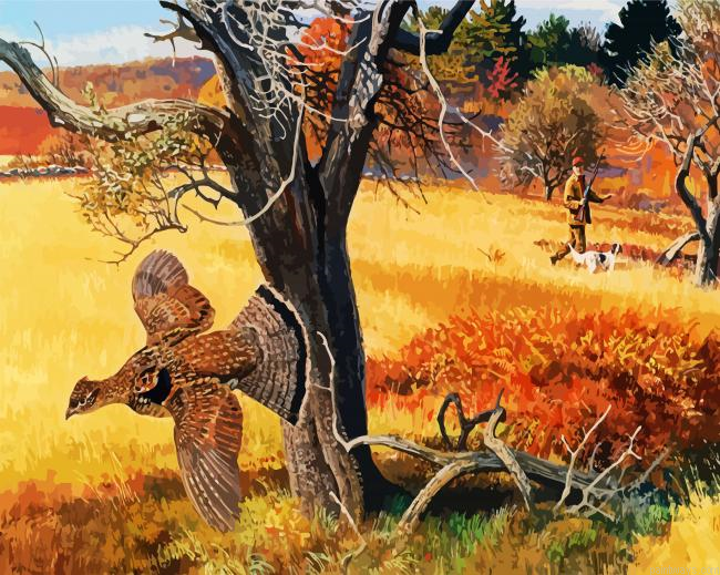 Ruffed Grouse Hunter Painting By Numberss.png