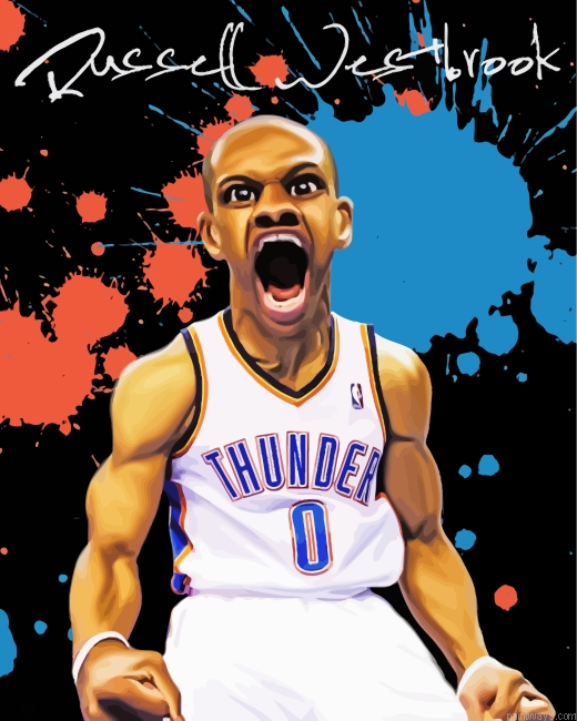 Russell Westbrook Caricature Painting By Numbers.png