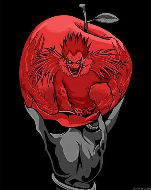 Ryuk Apple Painting By Numberss.png