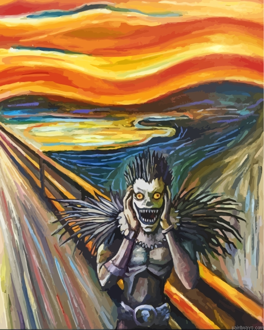 Ryuk The Scream Painting By Numbers.png