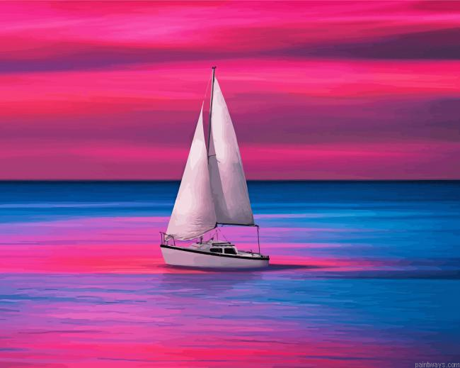 Sailboat At Sunset Painting By Numberss.png