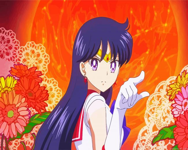 Sailor Mars Character Painting By Numberss.png