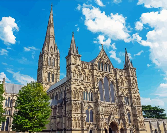 Salisbury Cathedral Building Painting By Numberss.png