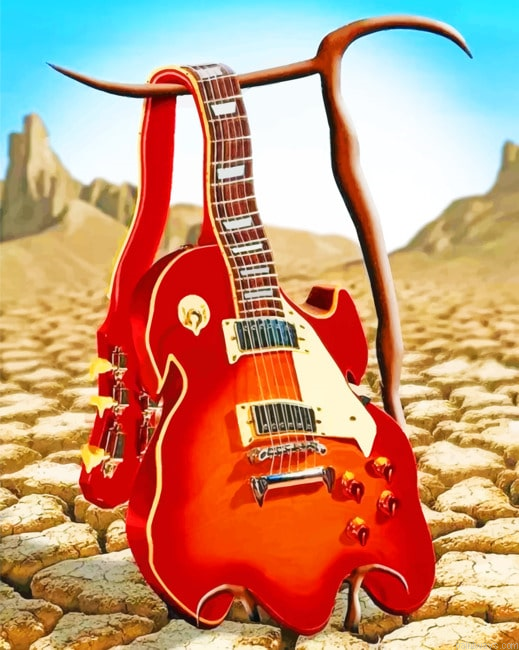 Salvador Dali Guitar Art Famous Painting By Numberss.png