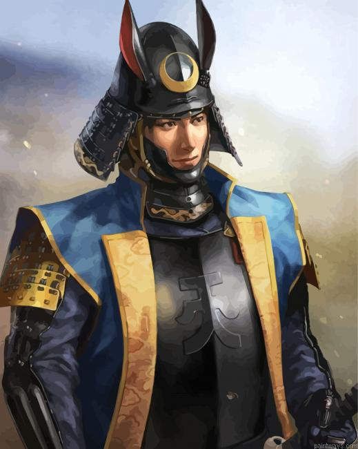 Samurai Art Painting By Numberss.png