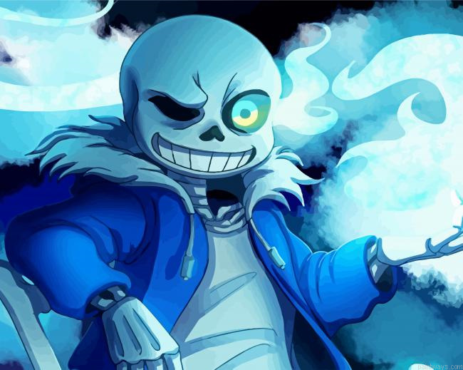 Sans Video Game Character Painting By Numberss.png