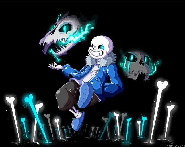 Sans Video Game Painting By Numberss.png