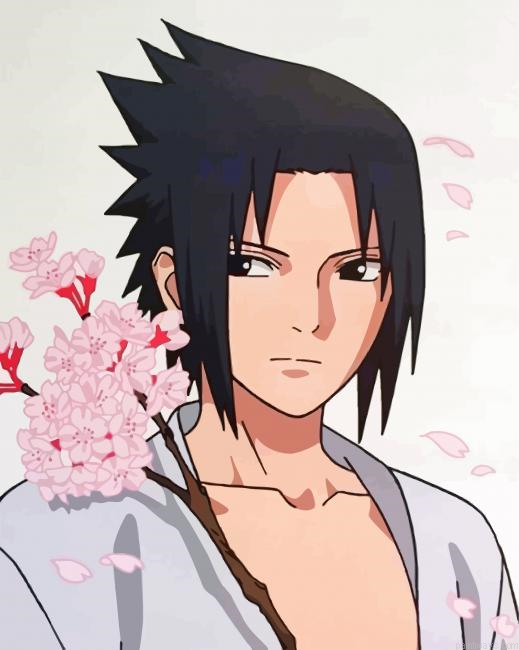 Sasuke Anime Character Painting By Numberss.png