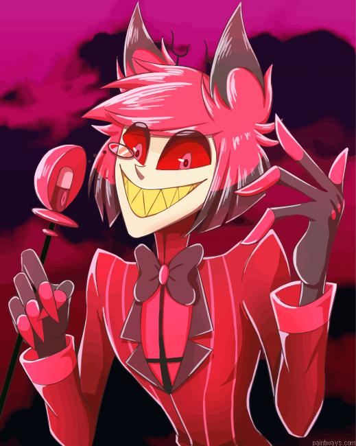 Scary Alastor Art Painting By Numberss.png