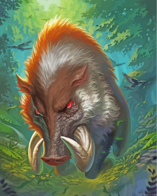 Scary Boar Painting By Numberss.png
