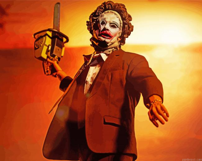 Scary Leatherface Character Painting By Numberss.png