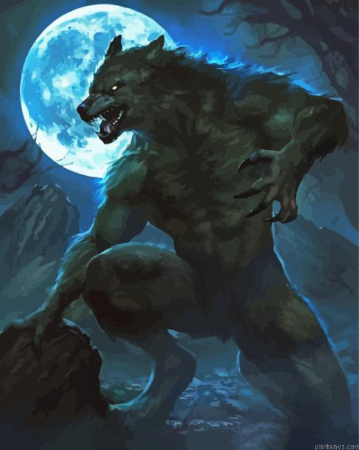 Scary Werewolf Painting By Numberss.png