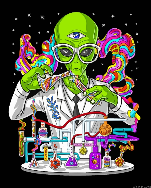 Scientist Alien Painting By Numberss.png