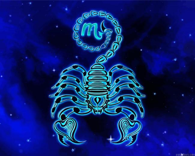 Scorpio Sign Painting By Numberss.png