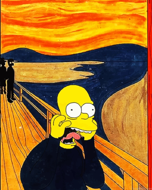 Scream Simpson Arts Painting By Numberss.png