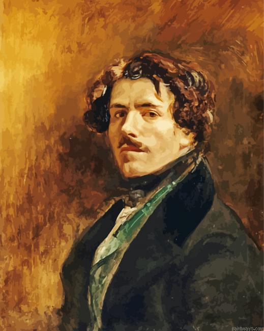 Self Portrait In A Green Vest Painting By Numberss.png