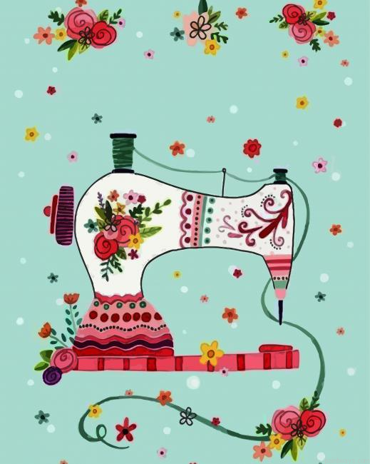 Sewing Machine Art Painting By Numberss.png