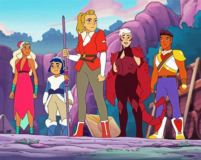 She Ra And Princesses Of Power Animation Painting By Numberss.png