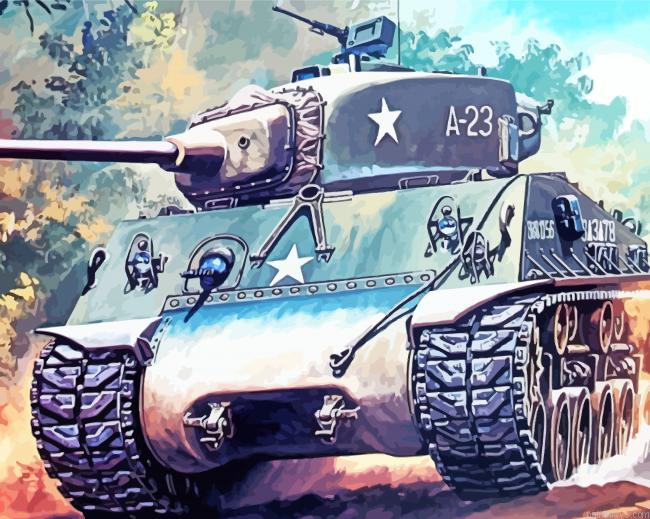 Sherman Tank Painting By Numberss.png